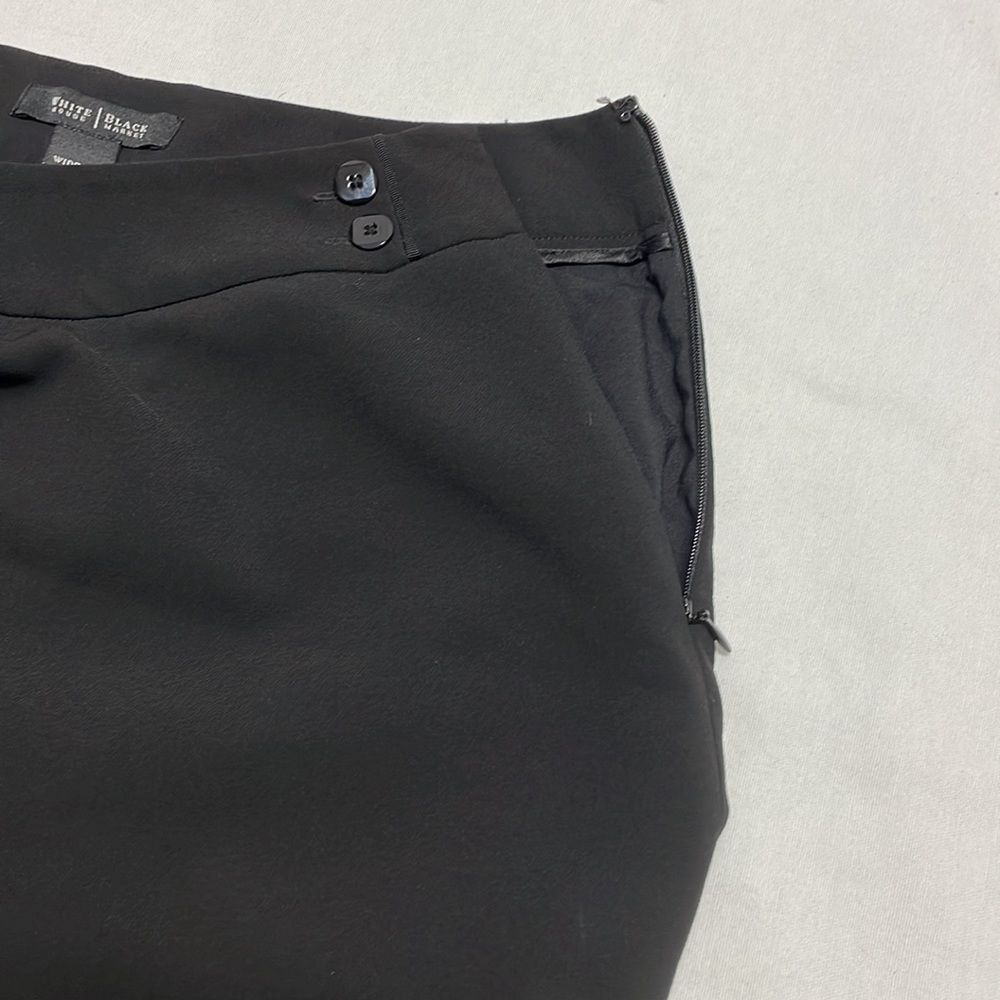 White House Black Market Zide Zip Wide Leg Pants Size 8R - Picture 5 of 5
